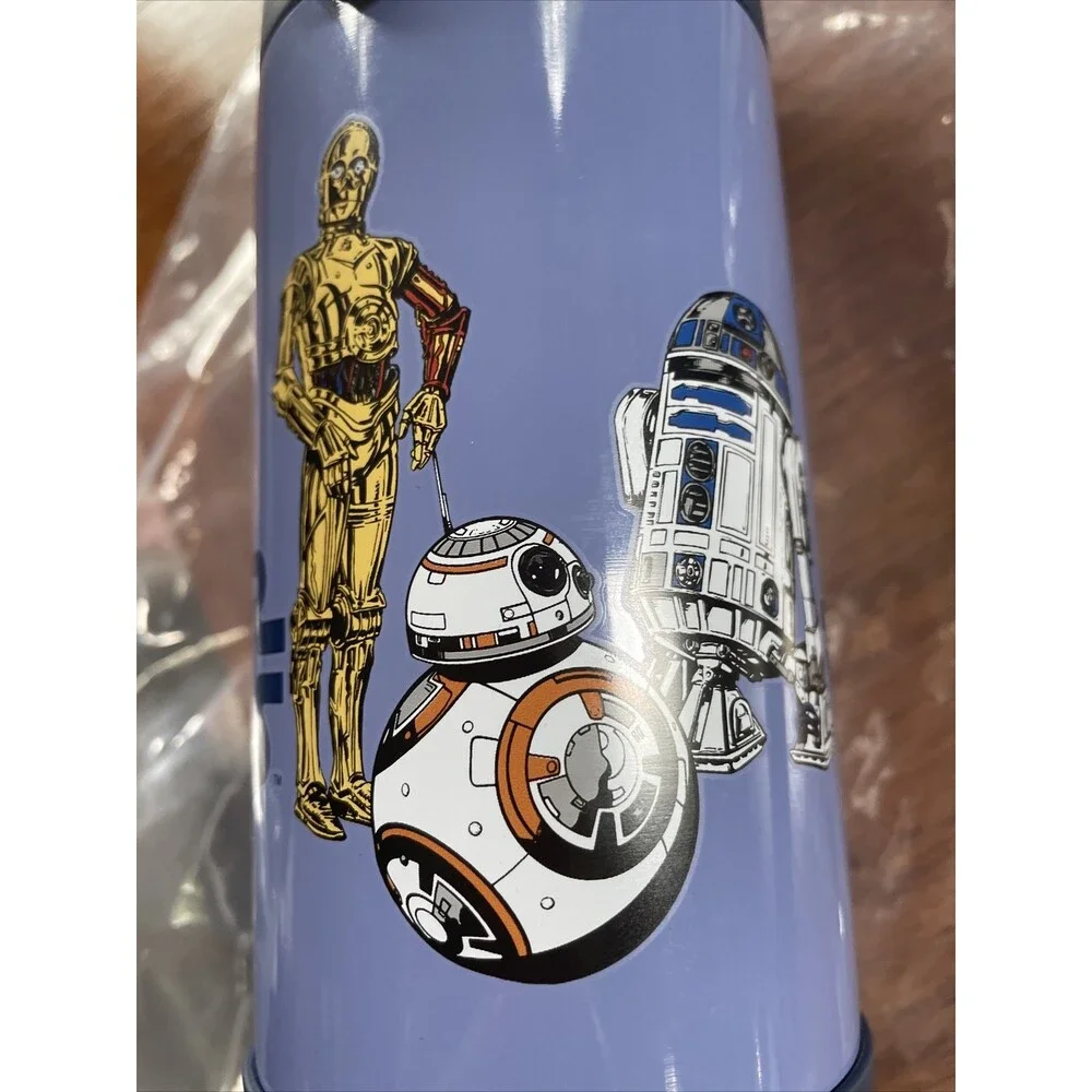 school Pottery barn Disney STAR WARS WATER BOTTLE Droid Jedi space mandalorian .